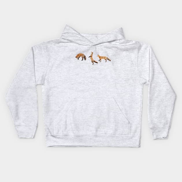 Playful Fox Kids Hoodie by newmindflow